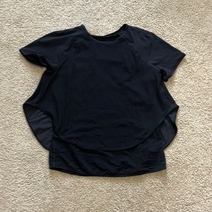 Lululemon black flowy/tight T-shirt